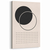 Modern Boho Wall Art | Minimalist Black and White Canvas | Geometric Design