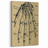 Grunge Wall Art - Vintage Anatomical Hand Illustration - Grunge Aesthetic Art
