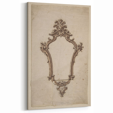 Grunge Wall Art - Ornate Vintage Frame Illustration - Grunge Aesthetic Decor