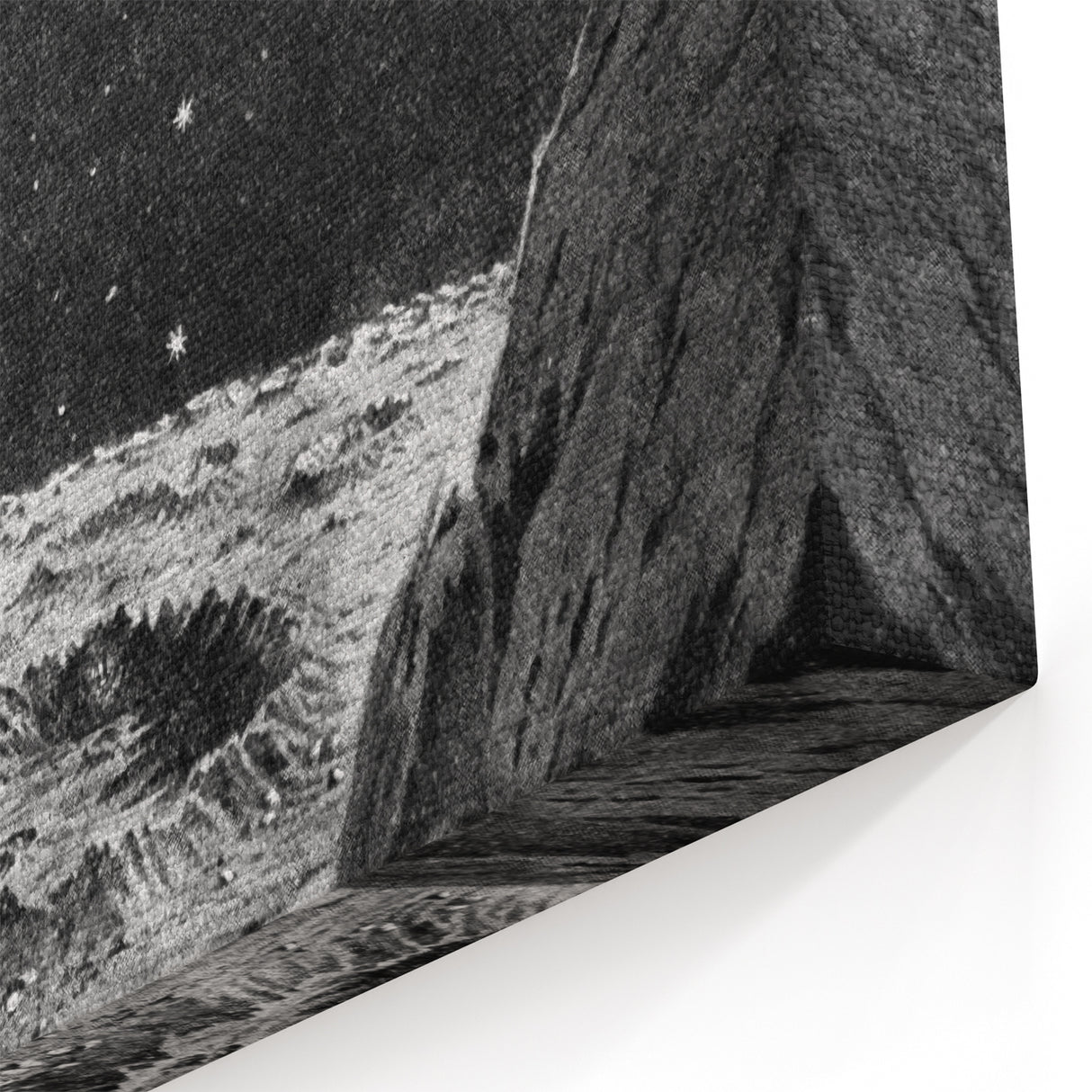 Grunge Wall Art - Cosmic Lunar Landscape Print - Space Grunge Decor