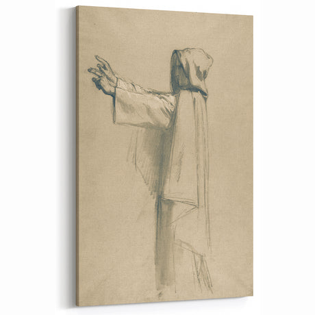 Grunge Wall Art - Vintage Hooded Figure Grunge Canvas Print for Urban Decor