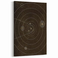 Grunge Solar System Art - Abstract Grunge Canvas Print for Urban Decor
