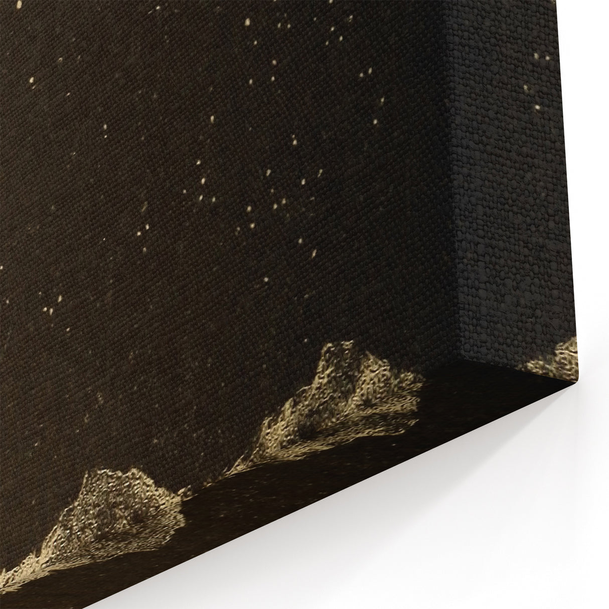 Vintage Moonlit Landscape Grunge Wall Art - Cosmic Grunge Canvas Print