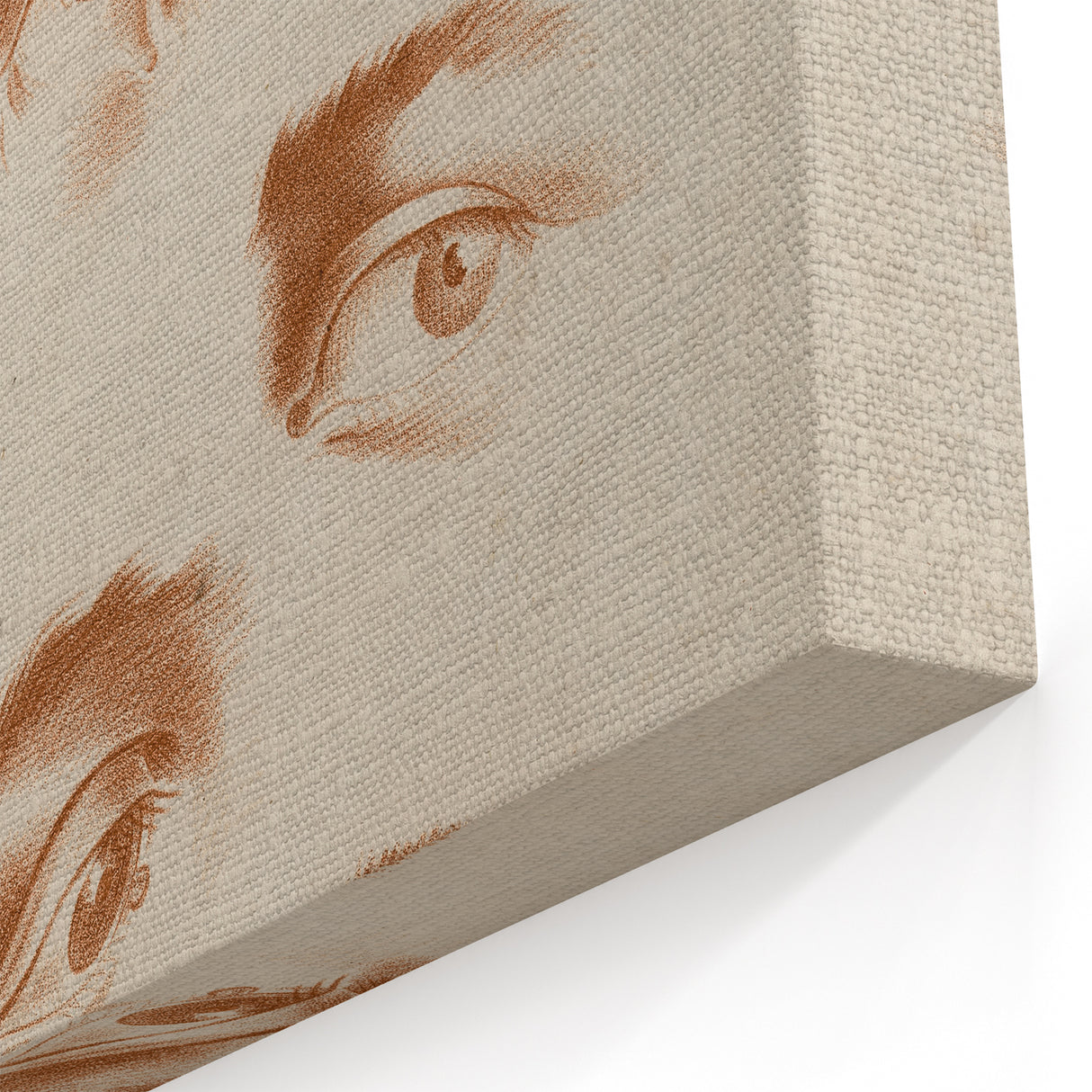 Grunge Wall Art | Vintage Eye Study Sketch | Abstract Grunge Canvas Print