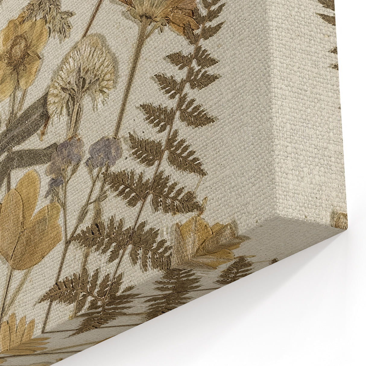 Grunge Wall Art | Vintage Botanical Pressed Flowers | Abstract Grunge Print