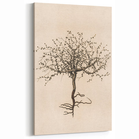 Grunge Wall Art | Vintage Tree Sketch | Abstract Grunge Botanical Print