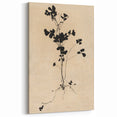 Abstract Grunge Wall Art - Vintage Plant Silhouette Grunge Canvas Print