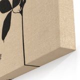 Grunge Wall Art - Botanical Silhouette Grunge Canvas Print for Decor