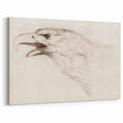 Grunge Wall Art: Abstract Eagle Sketch | Vintage Grunge Canvas Print