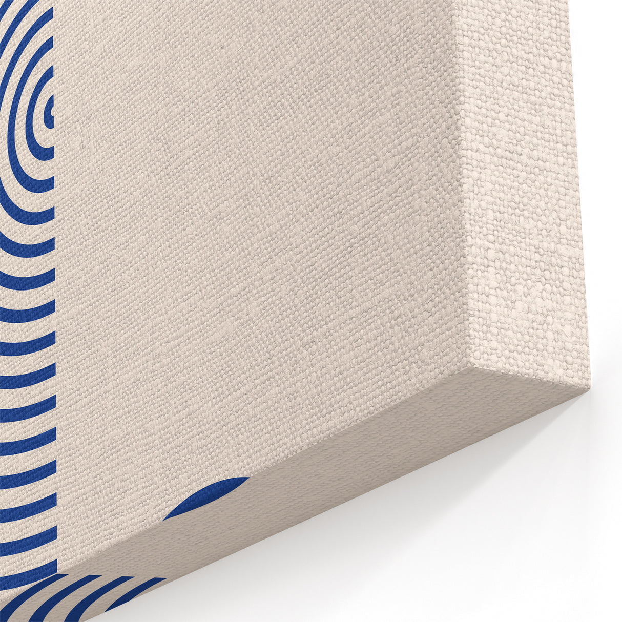 Minimalist Boho Wall Art | Blue Geometric Canvas | Eclectic Design