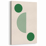 Minimalist Boho Wall Art | Green Geometric Canvas | Eclectic Design
