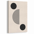 Minimalist Boho Wall Art | Black and White Geometric Canvas | Modern Design