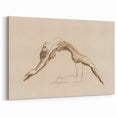 Grunge Wall Art: Abstract Figure Drawing | Vintage Grunge Canvas Print