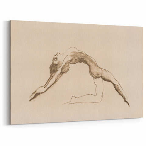 Grunge Wall Art: Abstract Figure Drawing | Vintage Grunge Canvas Print