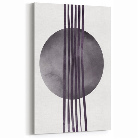 Boho Geometric Wall Art | Dark Abstract Canvas | Modern Minimalist Design