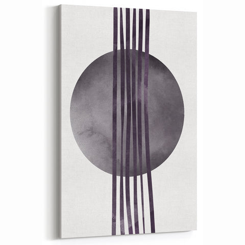 Boho Geometric Wall Art | Dark Abstract Canvas | Modern Minimalist Design