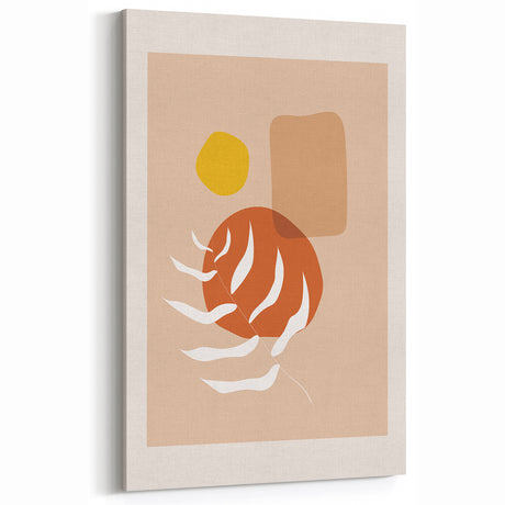 Boho Abstract Wall Art | Earthy Tones Canvas | Modern Geometric Design