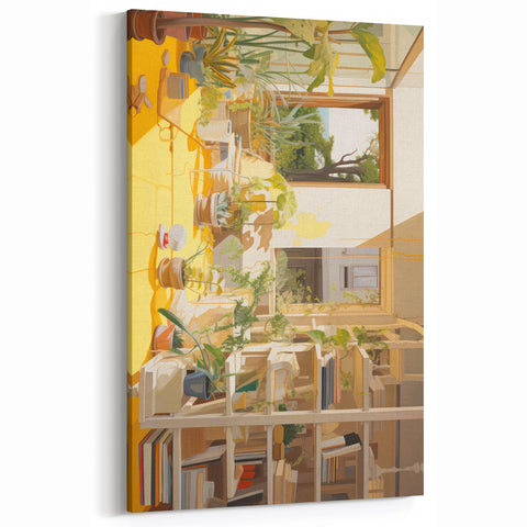 Electric Wall Art with Vibrant Plant Life | Modern Abstract Decor