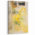 Electric Wall Art with Abstract Floral Design | Vibrant Yellow Decor