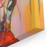 Electric Floral Wall Art with Bold Red Blooms | Vibrant Modern Decor