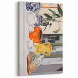 Electric Still Life Art with Vibrant Pottery | Modern Abstract Decor