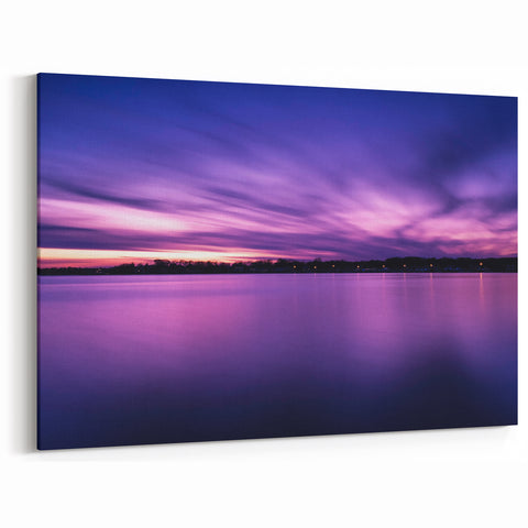 Scenic New Jersey Photography – Twilight Over Calm Waters Wall Art
