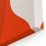 Abstract Boho Wall Art | Bold Orange Minimalist Canvas Print