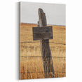 Rustic Wooden Fence Post Wall Art – Farmhouse Landscape for Country Decor