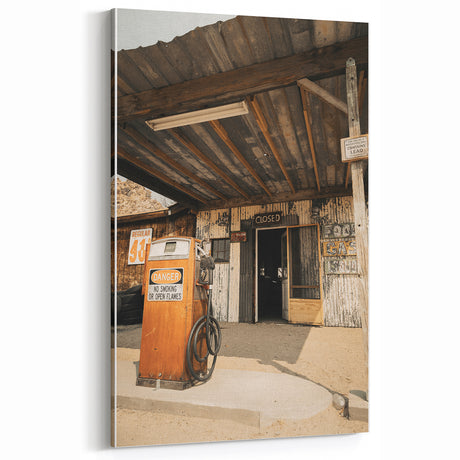 Vintage Gas Station Rustic Wall Art – Farmhouse Decor with Nostalgia