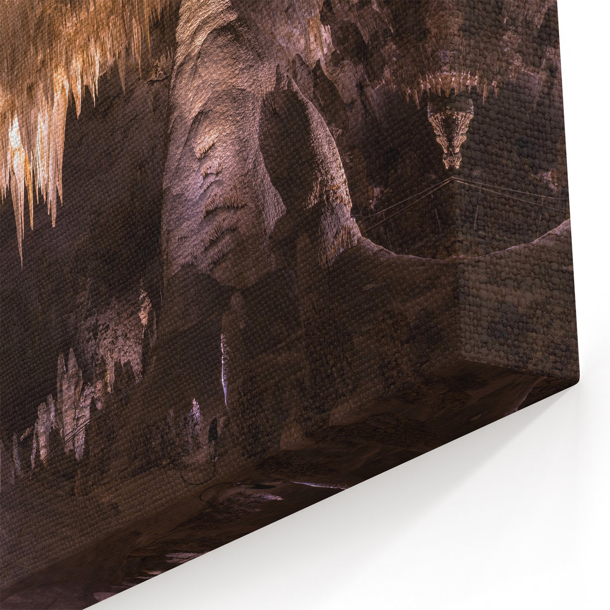 Carlsbad Caverns Art – Majestic Stalactites in New Mexico Cave Wall Decor