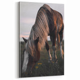 Rustic Grazing Horse Wall Art – Farmhouse Decor with Natural Charm