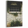 Rustic Stone Wall with Greenery Wall Art – Farmhouse Decor with Natural Charm