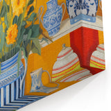 Electric Still Life Wall Art with Bold Vases and Flowers | Modern Decor