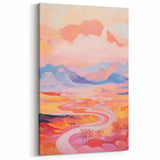 Electric Landscape Wall Art with Sunset Hues | Vibrant Modern Decor