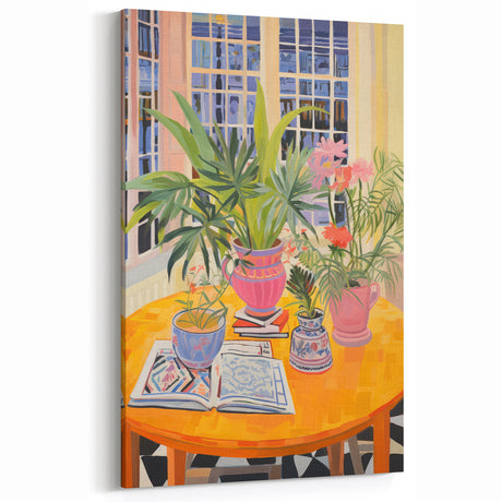 Electric Indoor Garden Art with Colorful Pots | Modern Wall Decor