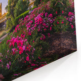 Tower Bridge Garden View – Sacramento Riverfront Floral Landscape Art