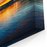 Kansas City Skyline Canvas - Vibrant Missouri Sunset Bridge Wall Art