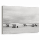 Nature Photography White Sands - Minimalist Black and White Art Print