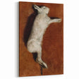 Grunge Wall Art - Vintage White Rabbit Illustration Grunge Canvas Print