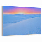 White Sand Dunes Art Print - Stunning Sunset Over Desert Landscape