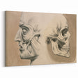 Grunge Aesthetic Art: Vintage Skull & Anatomy Grunge Wall Art on Canvas