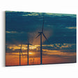 Missouri Wind Turbines Wall Art - Sunset Sky Kansas City Scenic Canvas