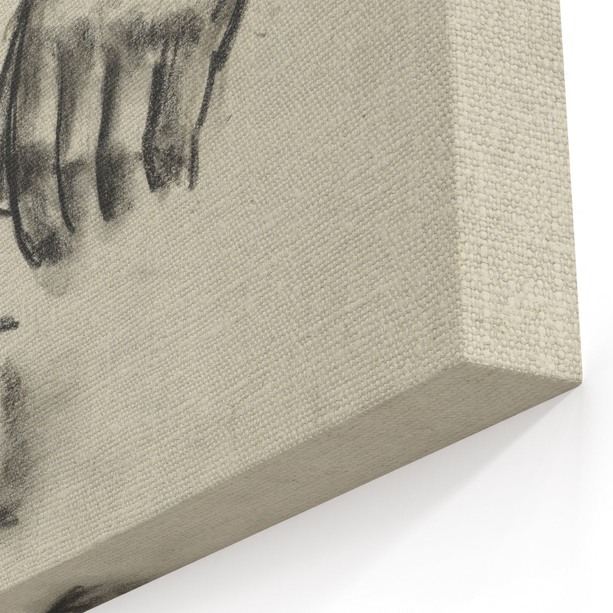 Grunge Aesthetic Art Abstract Hand Sketch Grunge Canvas Print for Decor