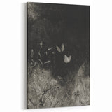 Grunge Aesthetic Art: Dark Butterfly Grunge Wall Art on Canvas