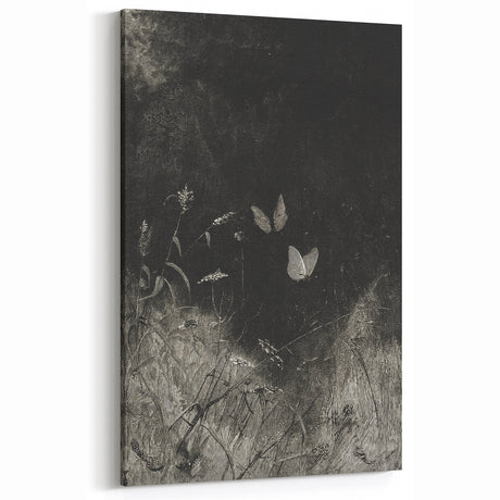 Grunge Aesthetic Art: Dark Butterfly Grunge Wall Art on Canvas