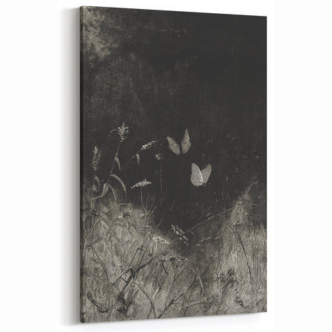 Grunge Aesthetic Art: Dark Butterfly Grunge Wall Art on Canvas