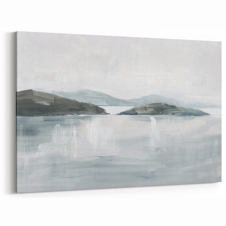 Minimalist Coastal Landscape Wall Art – Serene Seaside Ocean Print