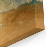 Golden Shore Coastal Wall Art – Ocean Waves Beach-Themed Nautical Print