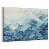 Abstract Coastal Wave Pattern Wall Art – Ocean-Themed Blue Print