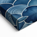 Abstract Coastal Wave Pattern Wall Art – Ocean-Themed Blue Print